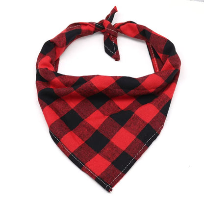 1 Pcs Large Plaid Bandana for Dag Thick Dog Pet Bandanas Scarf Winter Cotton Pet Supplies Dog Accessories Fashion Dog Bandanas