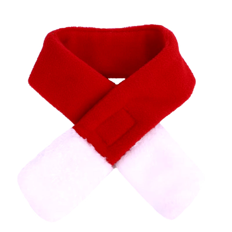 Pet Cat Dog Hat Red Scarf Christmas Pet Costume Set Adjustable Dog Santa Hat Christmas Scarf for Puppy Kitten Small Cats Dogs