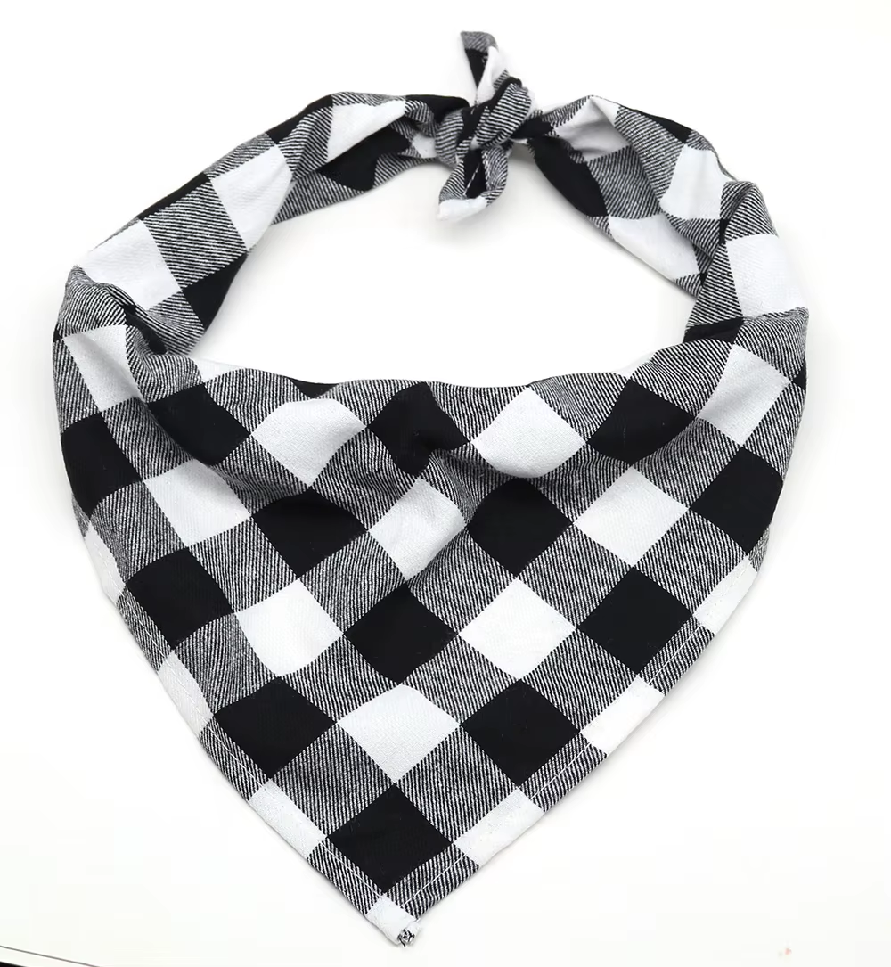 1 Pcs Large Plaid Bandana for Dag Thick Dog Pet Bandanas Scarf Winter Cotton Pet Supplies Dog Accessories Fashion Dog Bandanas - Pet heaven 