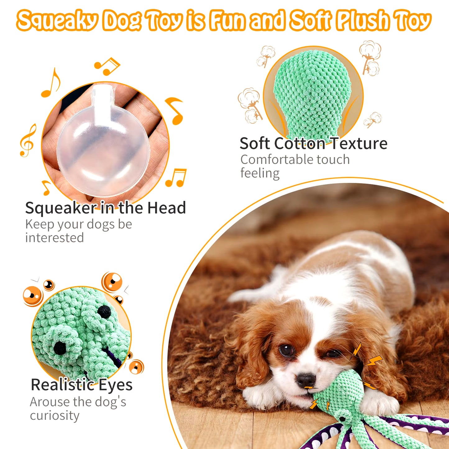 Pet Plush Toy Cat Dog Voice Octopus Shell Puzzle Toy Bite Resistant Interactive Pet Dog Teeth Cleaning Chew Toy Pet Supplies