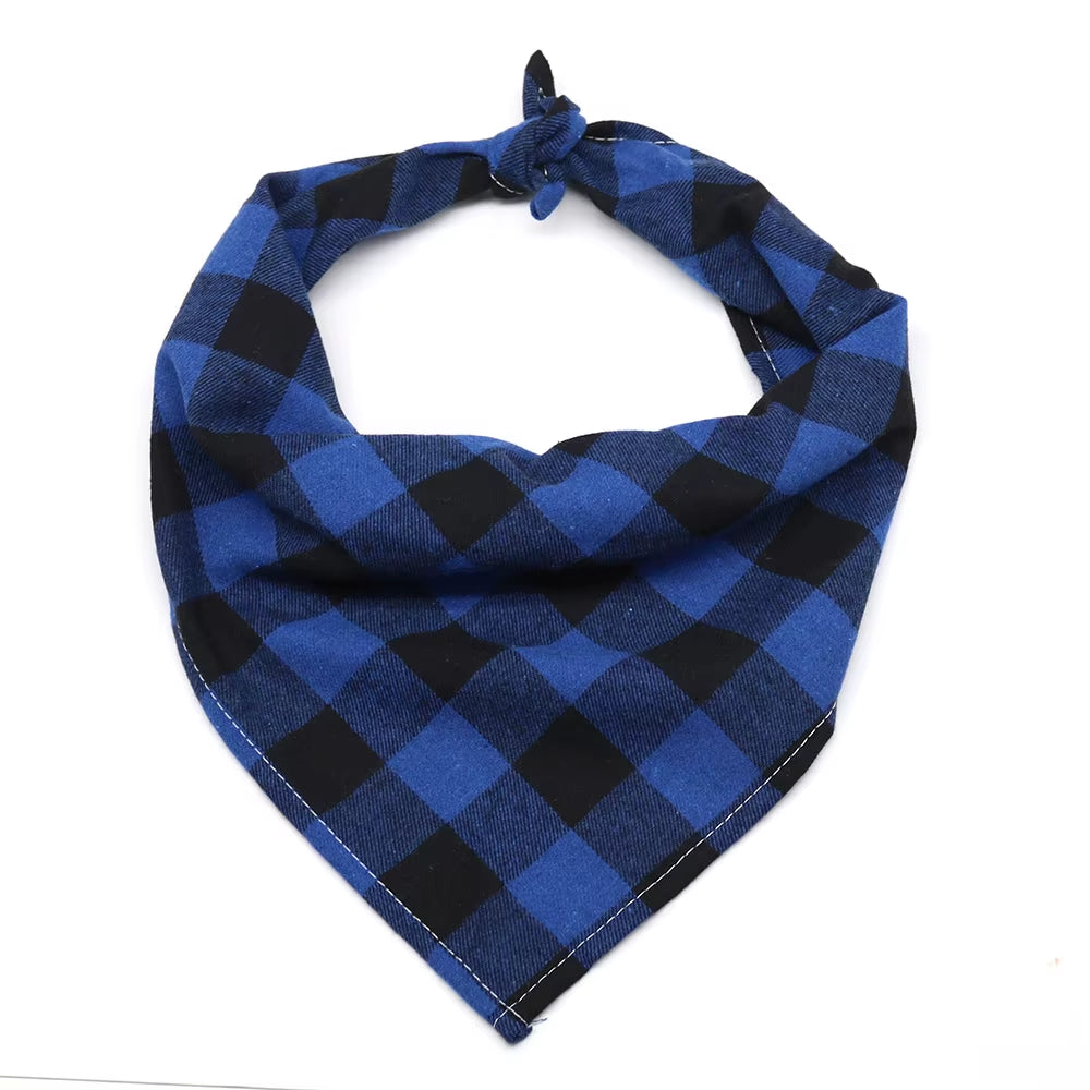 1 Pcs Large Plaid Bandana for Dag Thick Dog Pet Bandanas Scarf Winter Cotton Pet Supplies Dog Accessories Fashion Dog Bandanas