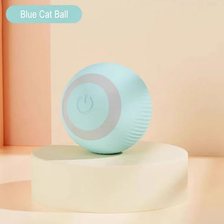 Electric Cat Ball Toys Automatic Rolling Smart Cat Toys Interactive for Cats Training Selfmoving Kitten Toys for Indoor Playing