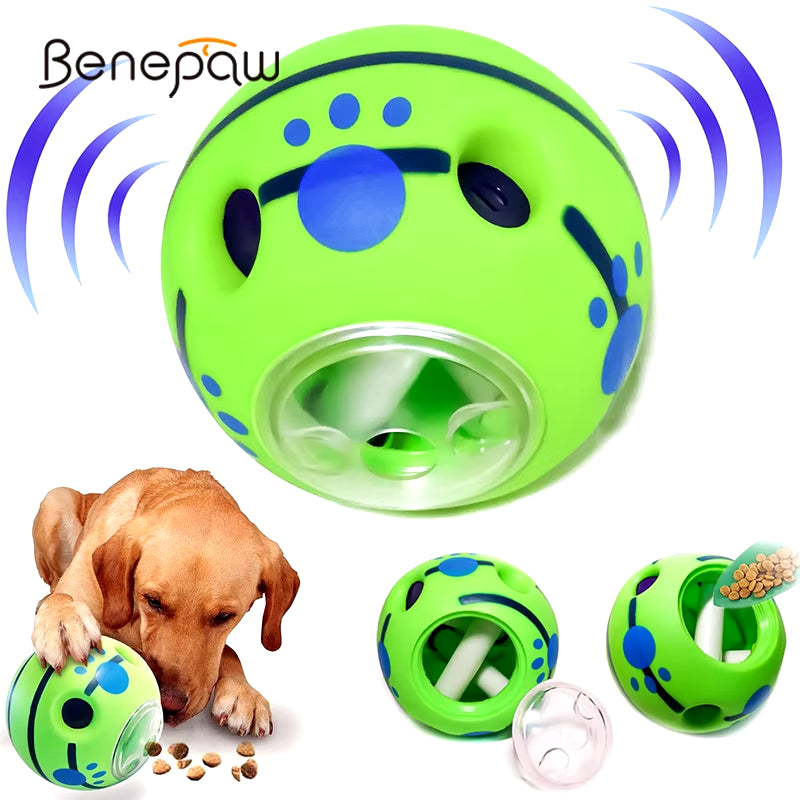 Interactive Dog Toys Food Dispensing Treat Pet Giggle Ball Safe Dog Squeaky Puppy Puzzle Toy for Small Medium Large Dog